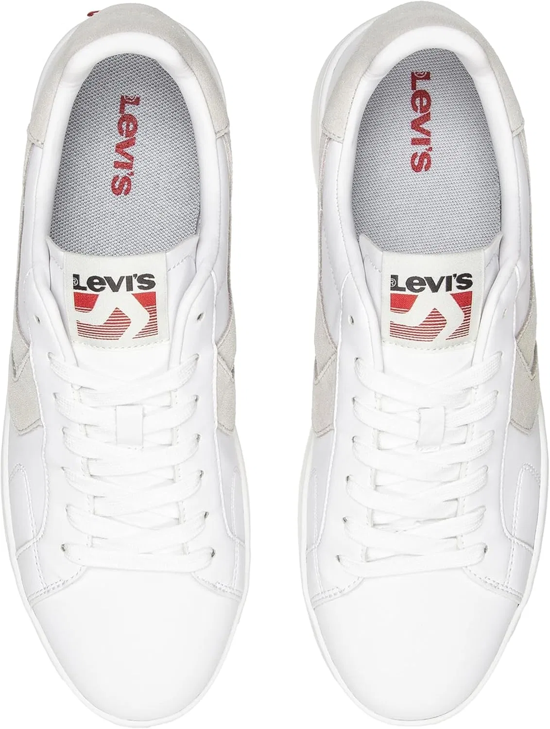 Кожаные кроссовки Levi's Swift белого цвета — фото 4