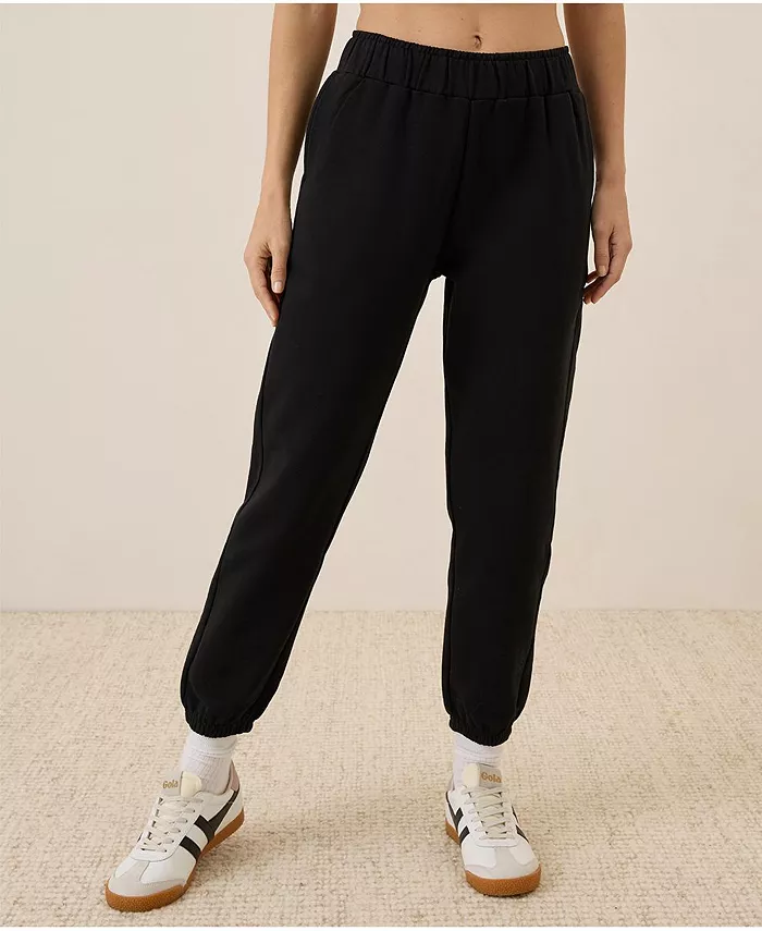 

Женские спортивные брюки из органического хлопка с начесом и флисом Pact, черный