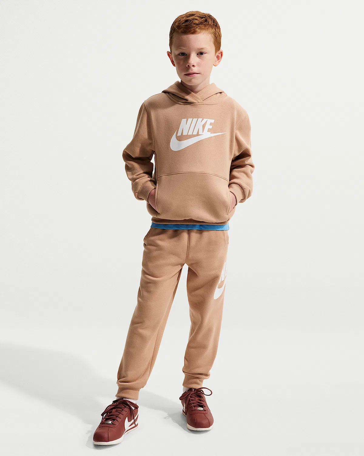 Детская худи Nike Sportswear Club Fleece Pullover, Brown — фото 4