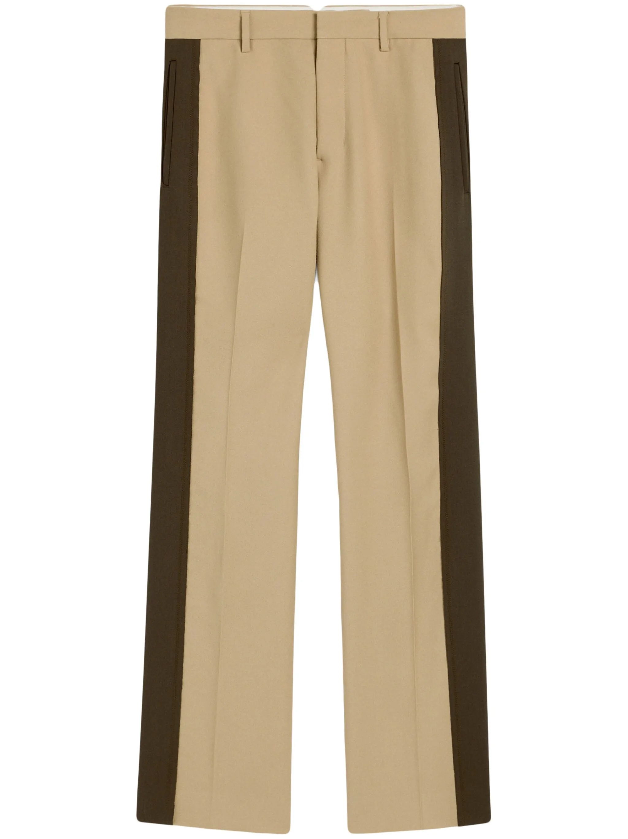 

Брюки с контрастными вставками Ami Paris, бежевый