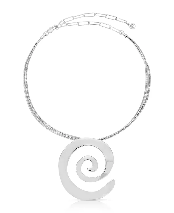 

Ожерелье с подвеской «Аура-свирль» Ettika, silver