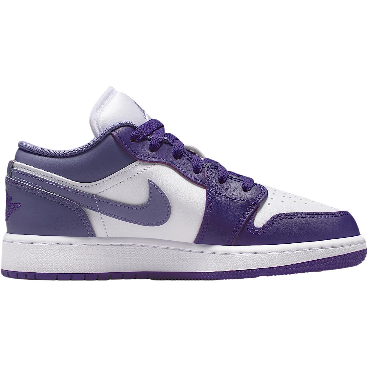 Jordan Air 1 дышащие низкие детские скейтбординг кроссовки Palace Purple для подростков — фото 2