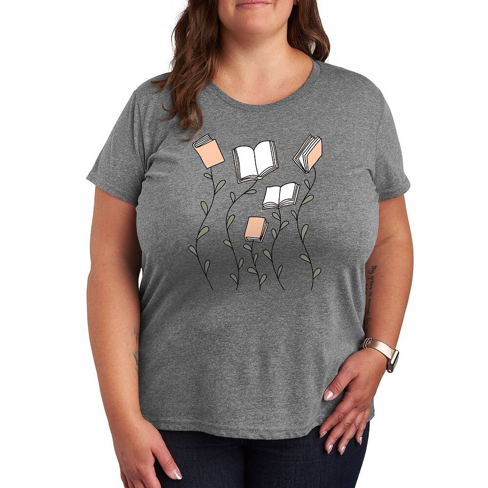 

Футболка с рисунком Plus Book Garden, цвет Heather Gray