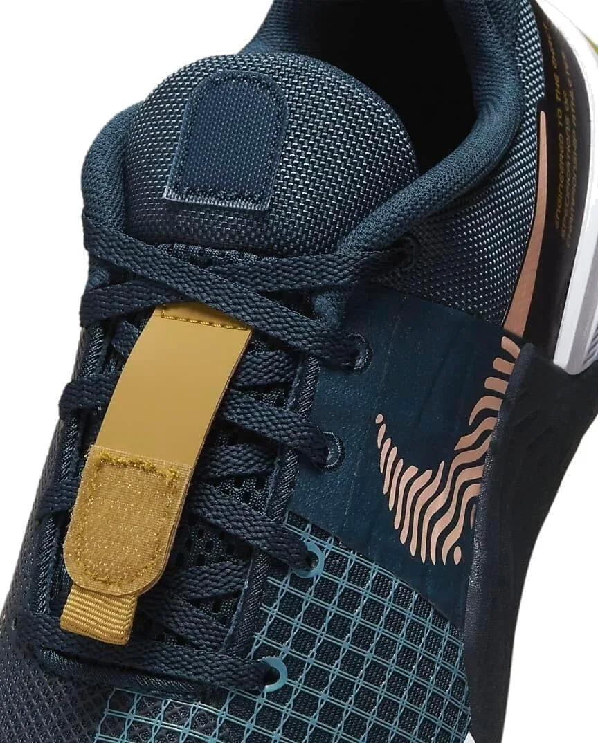 Кроссовки Nike Metcon 8 для мужчин, для спортзала, фитнеса и тренировок, Armory Navy Obsidian Cerulean Arctic Orange