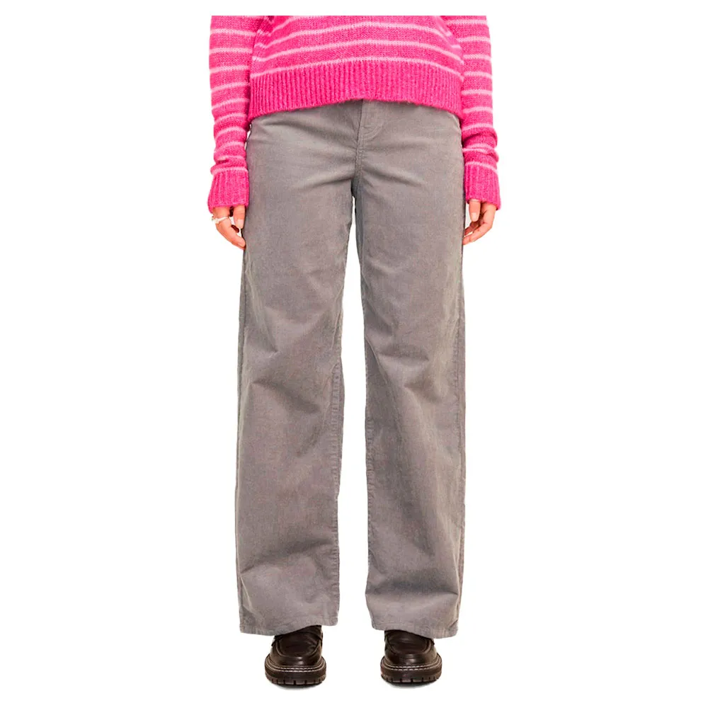 

Брюки Jack & Jones Gelly Wide Cord JJXX high waist, серый