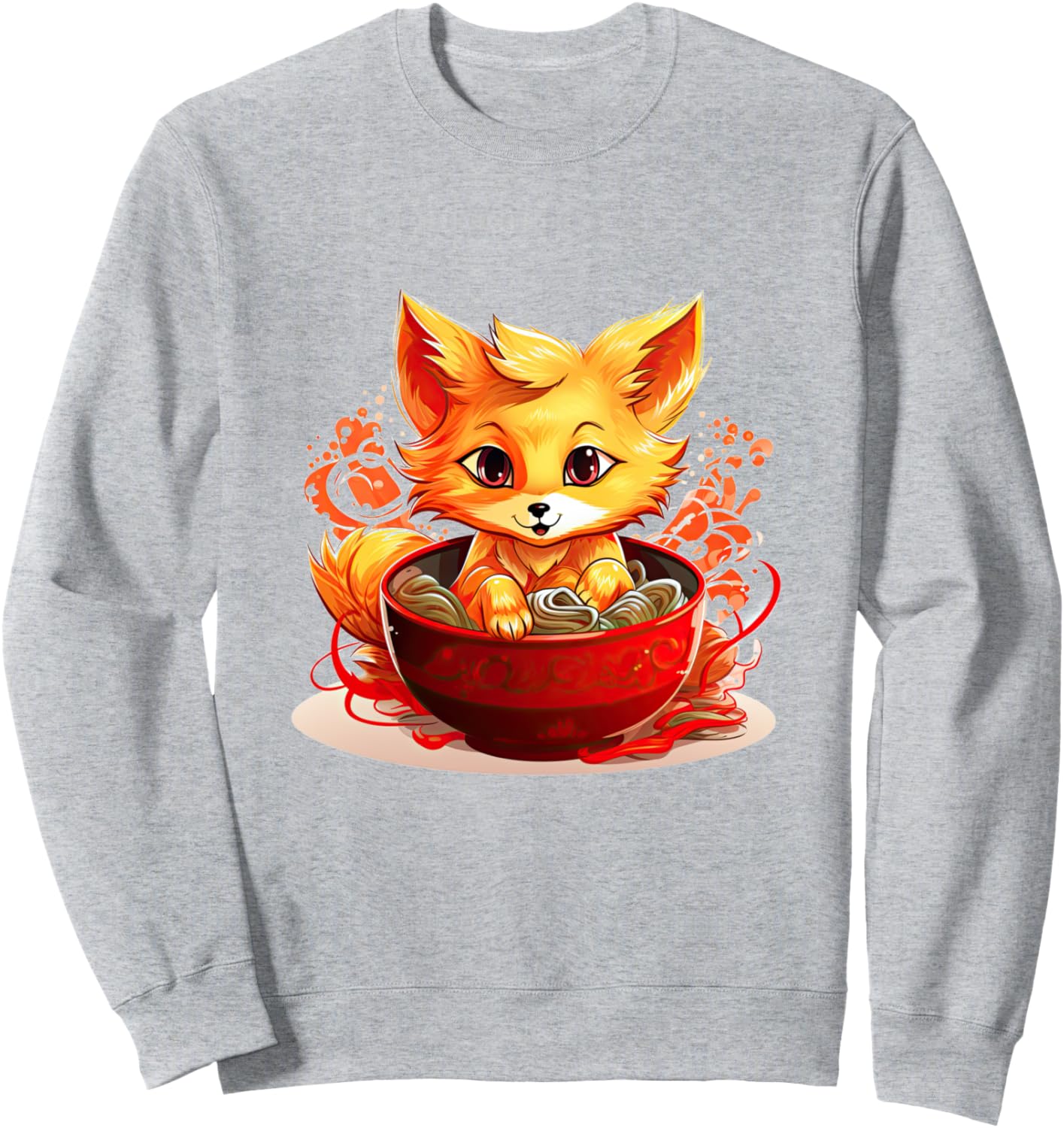 

Толстовка Japanese Ramen Eating Animal Design, серый