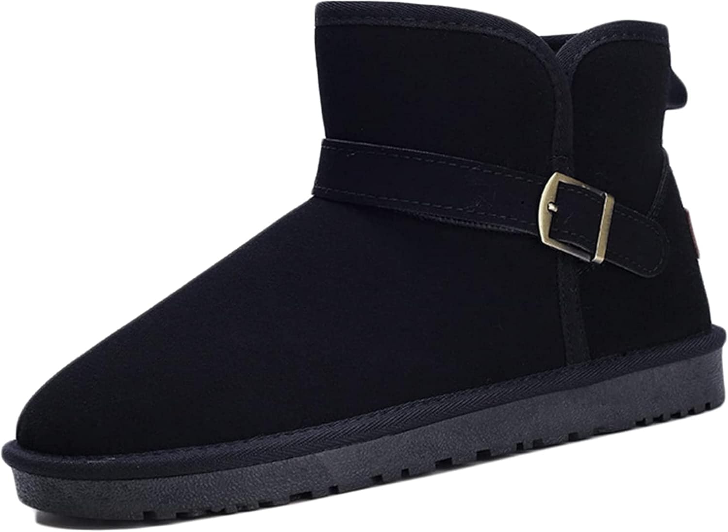 

Зимние мужские ботинки Yiozoi до щиколотки с утеплителем, короткие зимние ботинки на меху для улицы, удобные кроссовки с высоким голенищем для дома и повседневной носки, черный