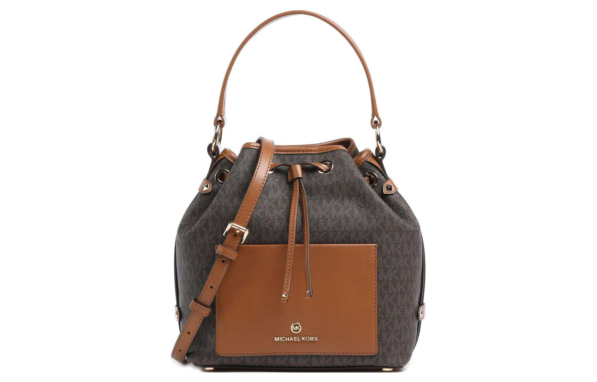 

MICHAEL KORS Сумка-ведро из холста с кожаными деталями