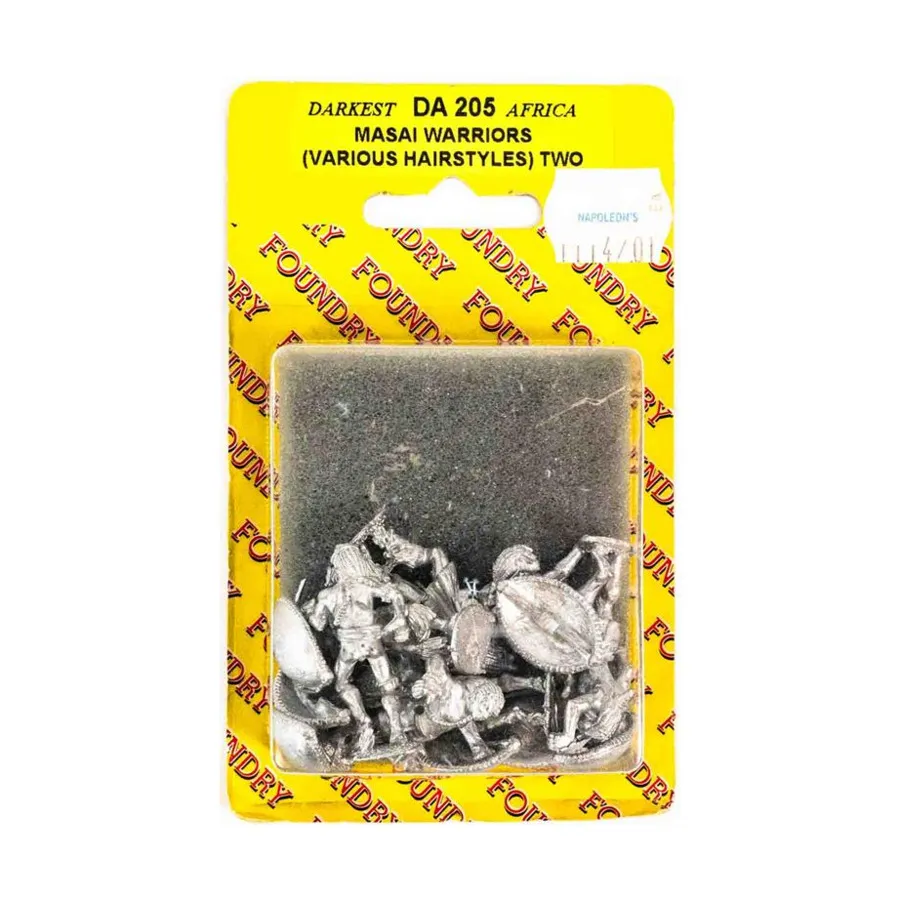 

Воины Масаи (Различные прически) Двое, Darkest Africa Miniatures
