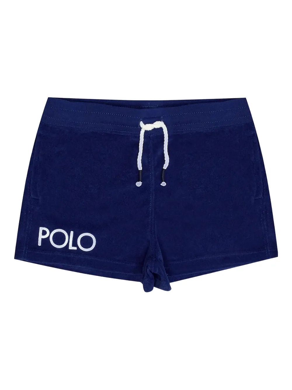 

Велюровые шорты с вышитым логотипом Polo Ralph Lauren Kids, синий