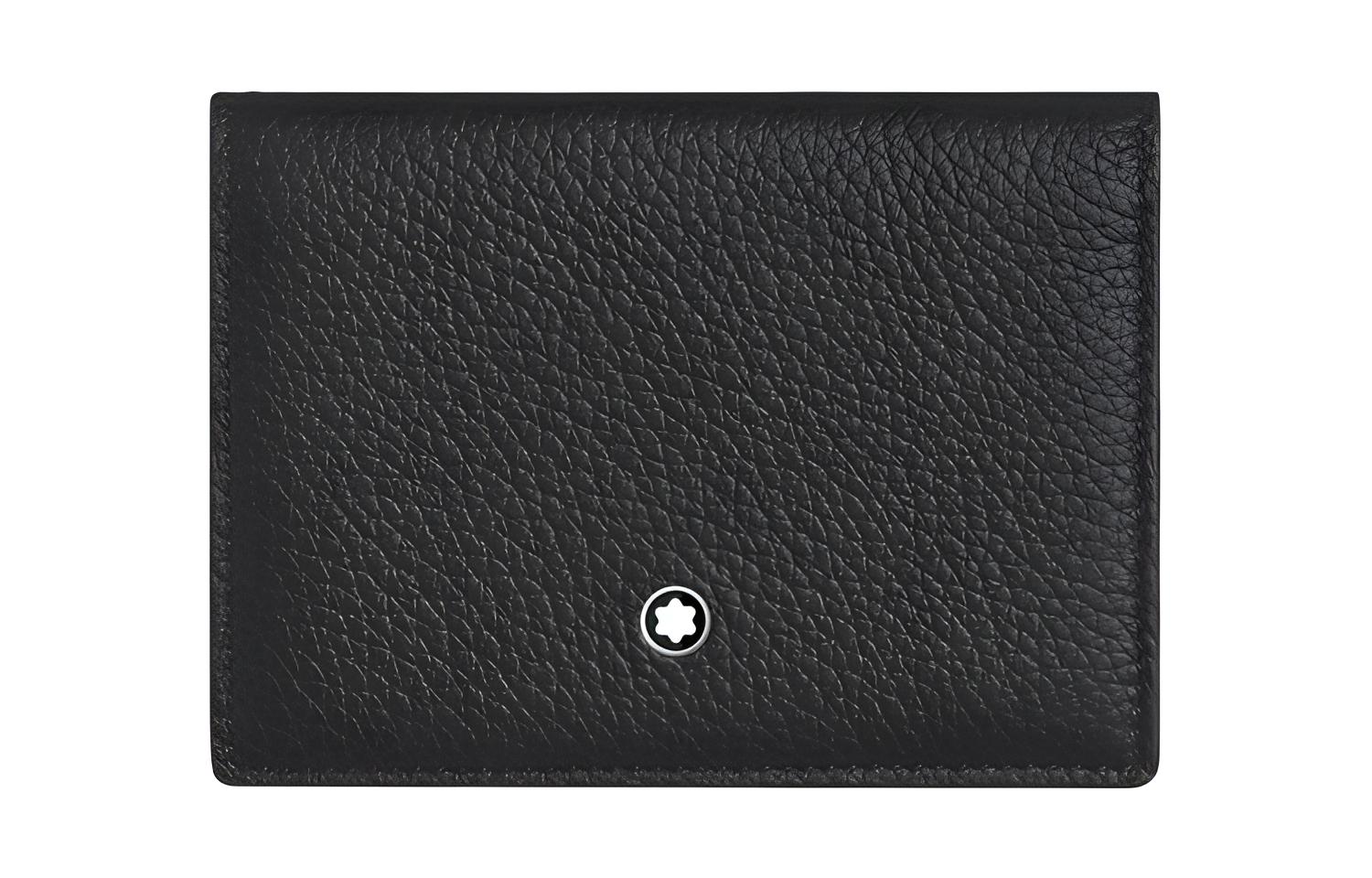 

MONTBLANC Кожаный кошелек, держатель для карт, черный, мужской