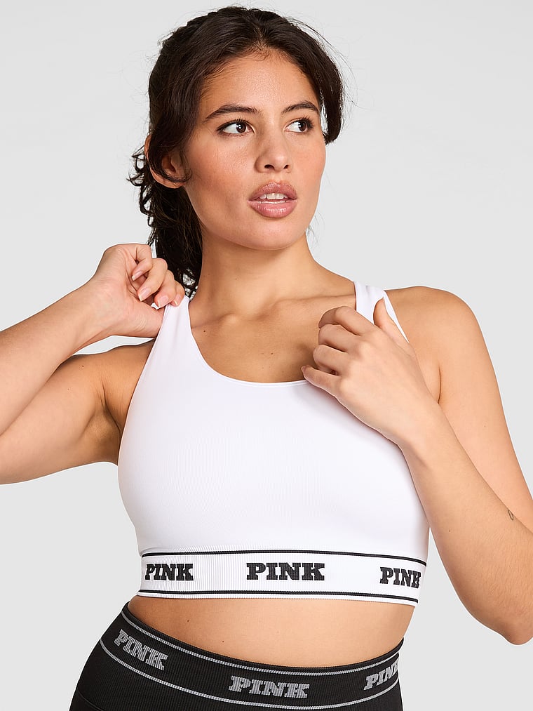 

Бесшовный двусторонний спортивный бюстгальтер Pink, цвет vs white
