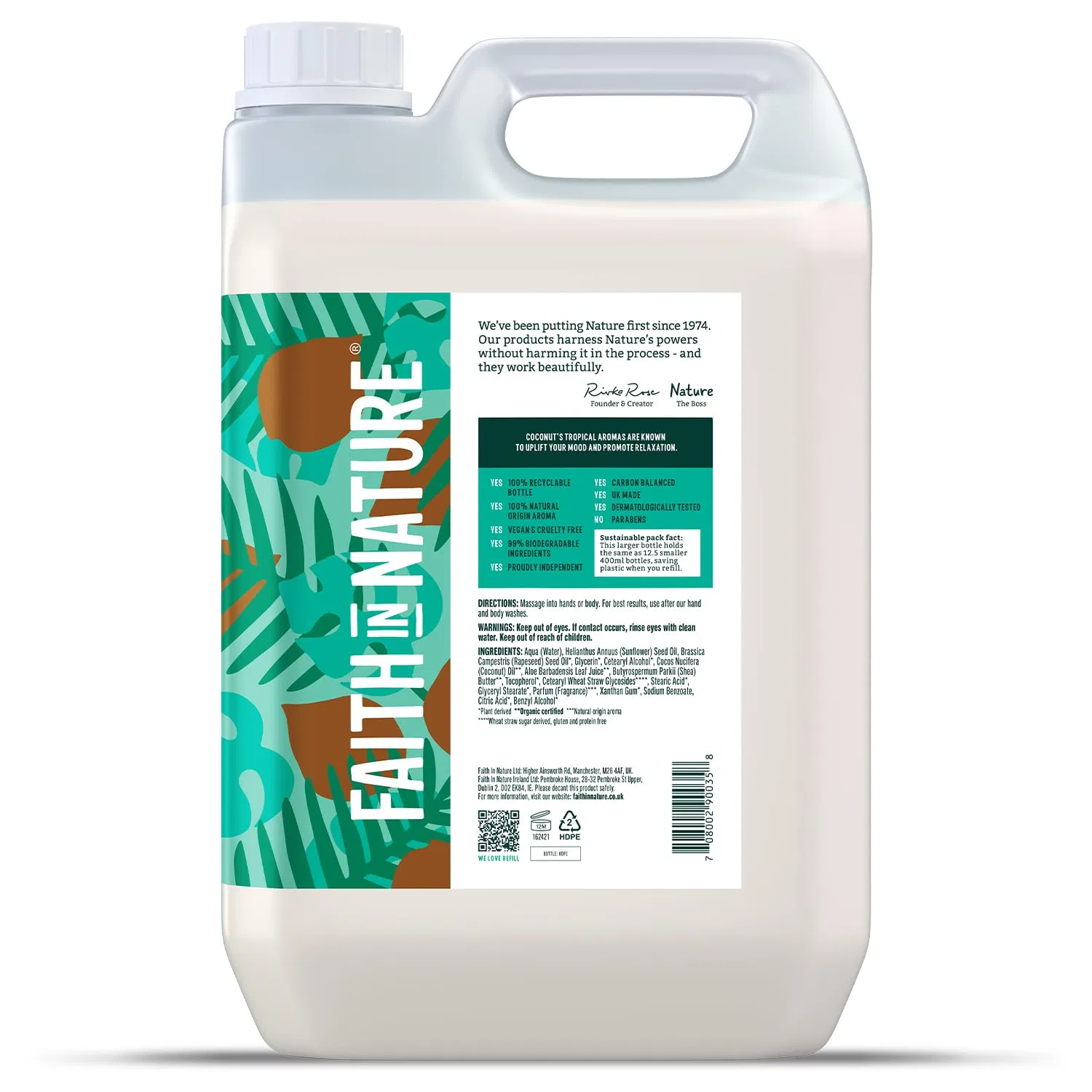 Натуральный лосьон для рук и тела Faith In Nature Coconut, 5 л Faith In Nature — фото 2