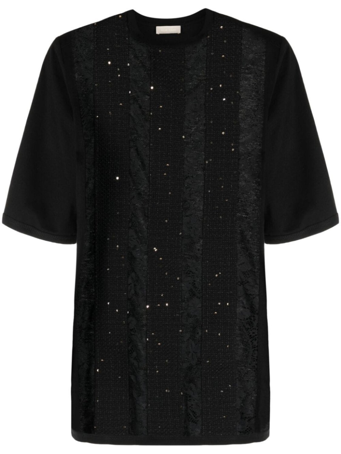 

Elie Saab футболка с кружевной отделкой, черный