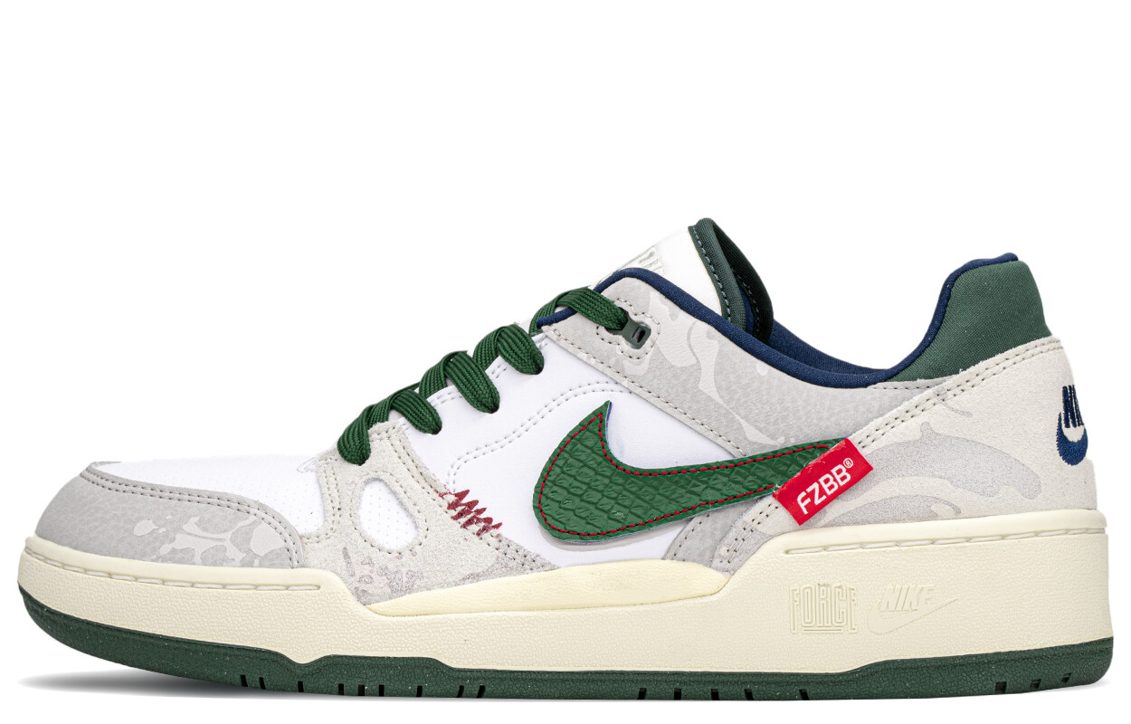 

Кроссовки Nike Full Force Skateboarding Shoes Men Low-top Grey/green, зеленый