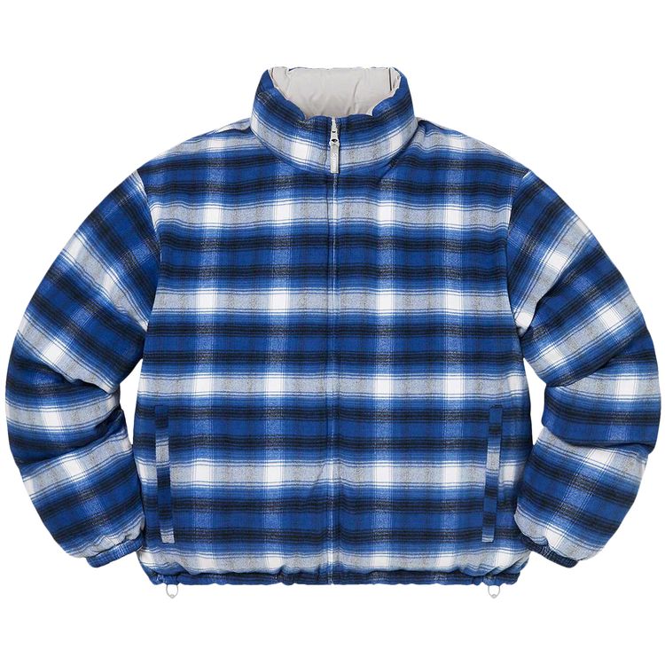

Куртка Supreme Flannel Reversible Puffer Jacket 'Grey', серый
