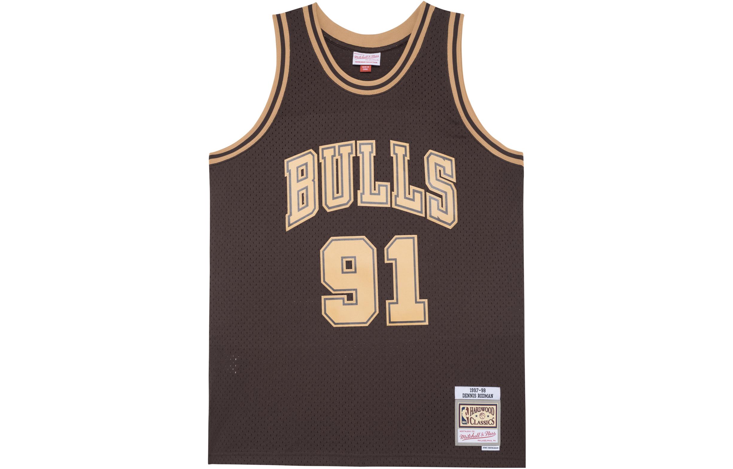 

Баскетбольная майка унисекс коричневая Mitchell Ness