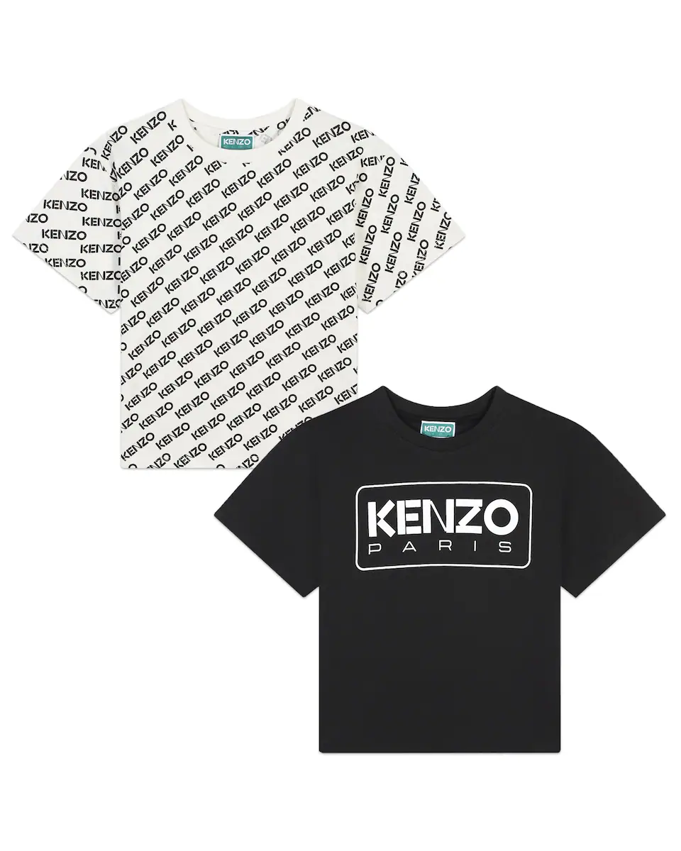 

Комплект из 2 детских футболок с короткими рукавами из 100 % хлопка Kenzo Kids, мультиколор