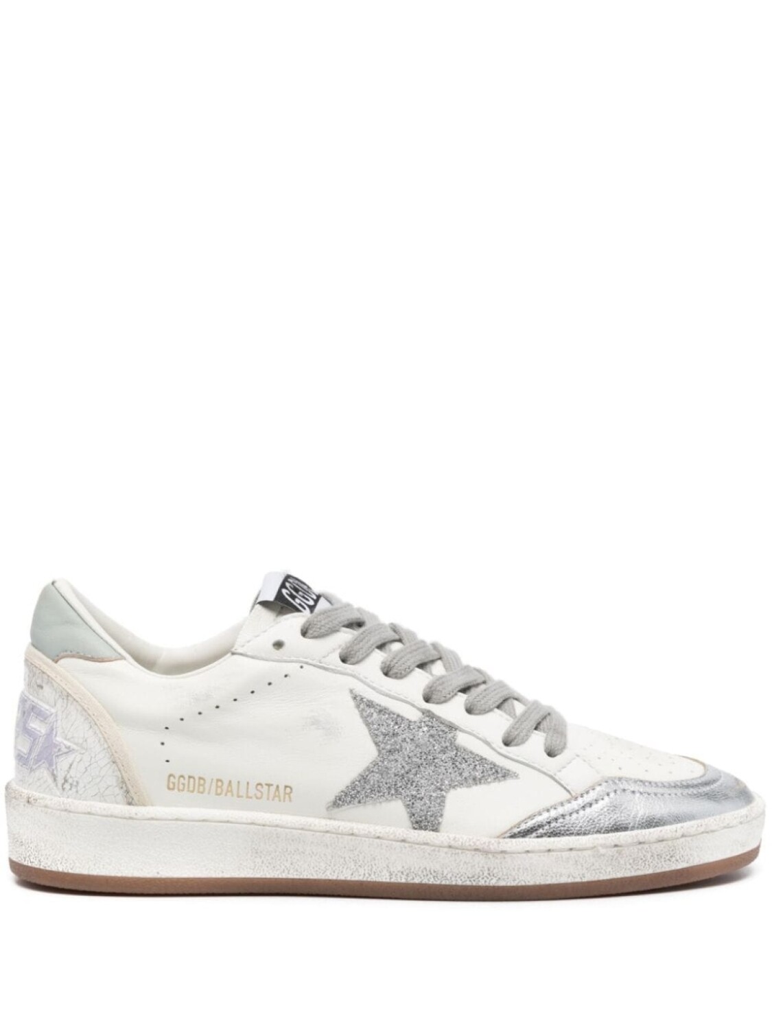 

Golden Goose кеды Ball Star с блестками, белый