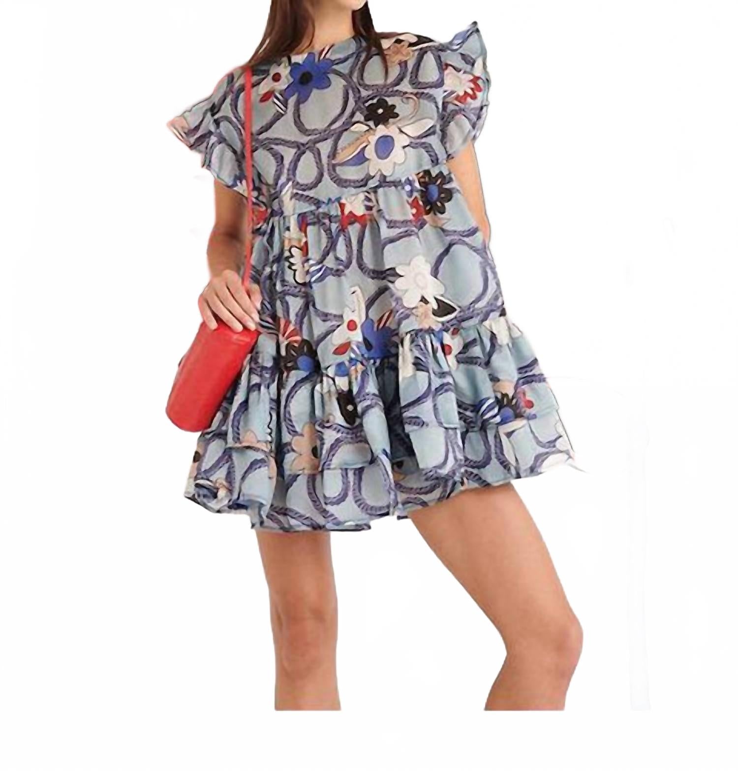 

Egeo Floral Graphic мини-платье в мультиколоре CELiA B