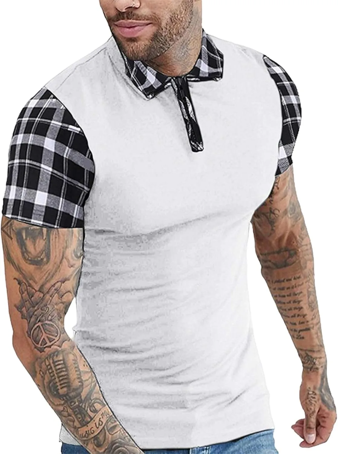 

Футболка мужская Henley с воротником и коротким рукавом LGHLMCL