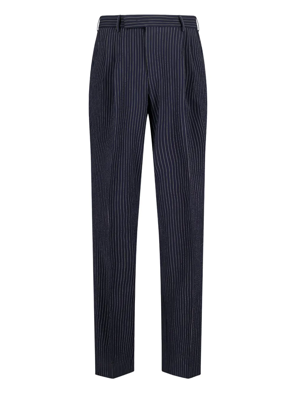 

Брюки с узором в тонкую полоску и складками PT Torino, синий