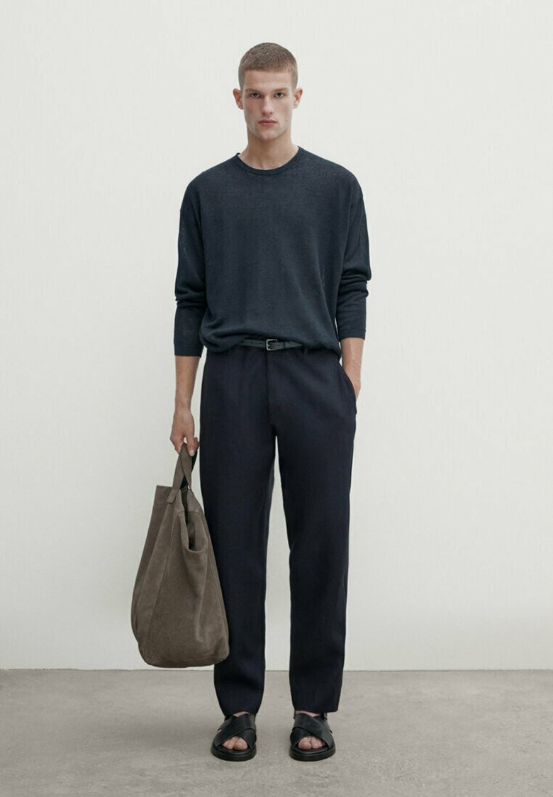 

Джемпер CREW NECK Massimo Dutti, цвет Mottled Dark Blue