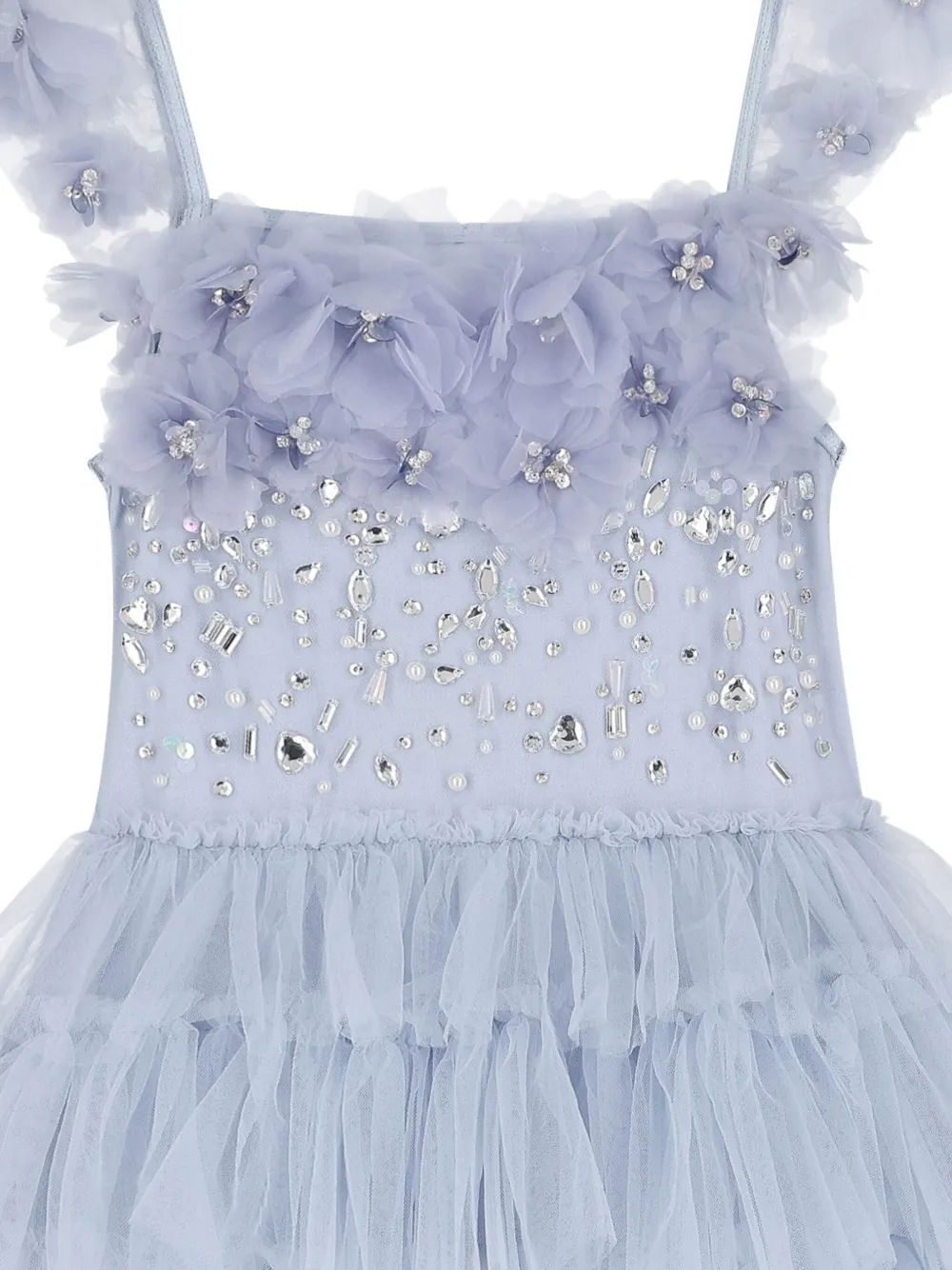 Платье из многоярусного тюля с декором Tutu Du Monde, синий — фото 3