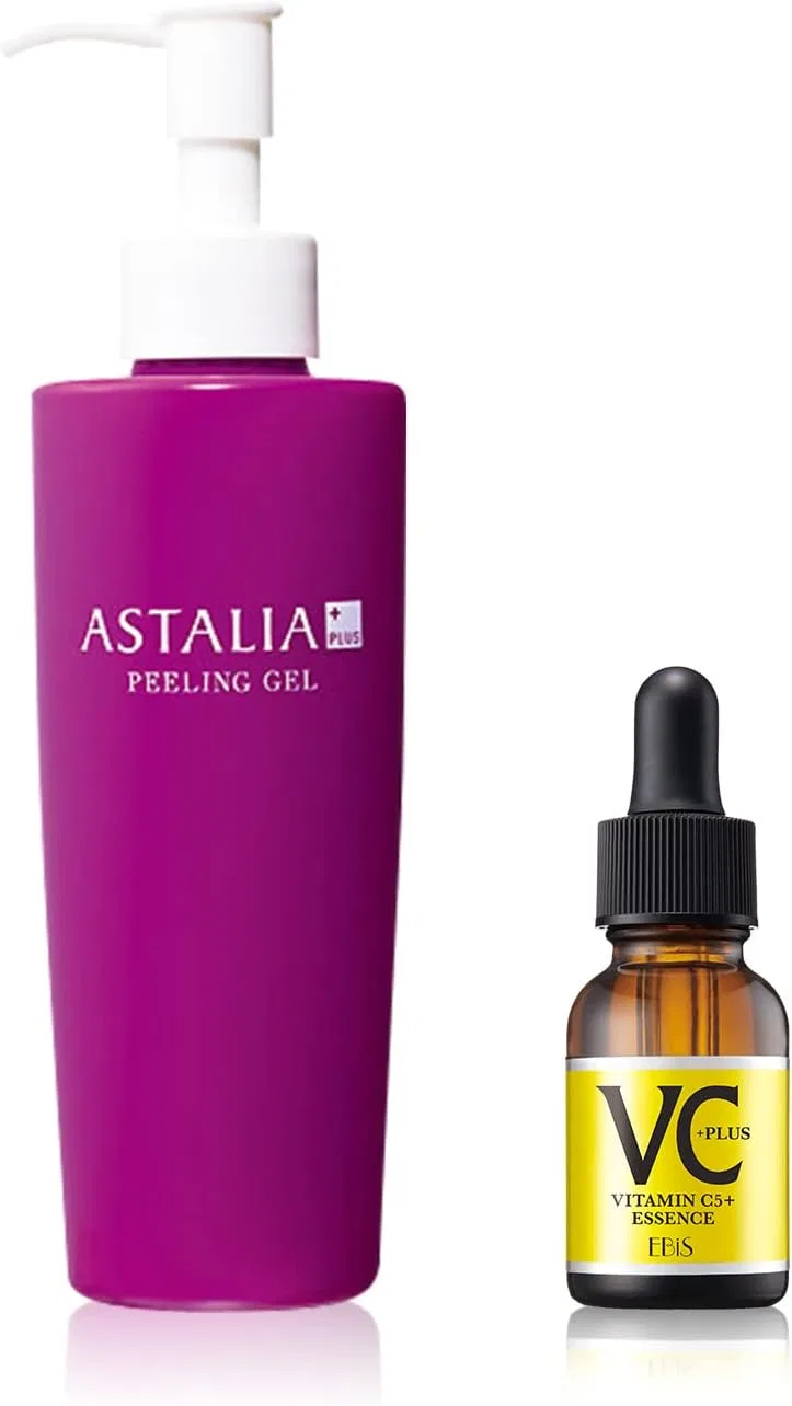Набор Ebis — Пилинг-гель Astalia Peeling Gel DX 200г и сыворотка C Essence 20мл