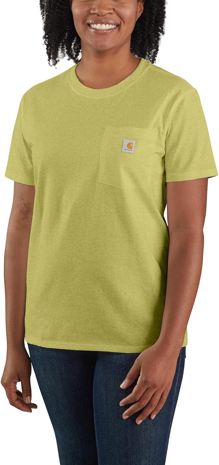 

Carhartt женская футболка с карманом, свободный крой, плотная ткань, короткий рукав, Green Olive Heather, Зеленый, Carhartt женская футболка с карманом, свободный крой, плотная ткань, короткий рукав, Green Olive Heather