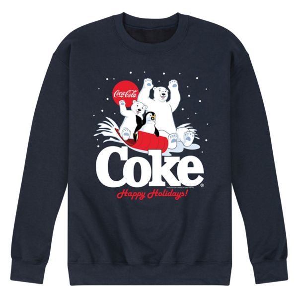 

Мужская толстовка Coca-Cola с принтом "Счастливых праздников" и санками Licensed Character, синий