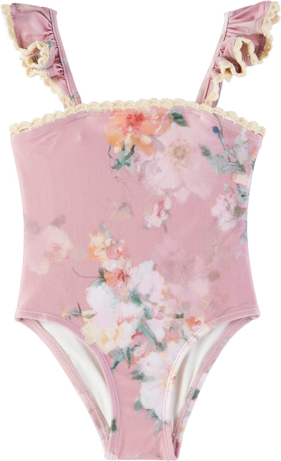 

Детский розовый купальник Everley Frill ZIMMERMANN