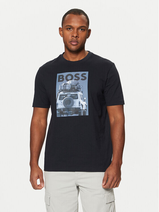 

Футболка стандартного кроя Boss, синий