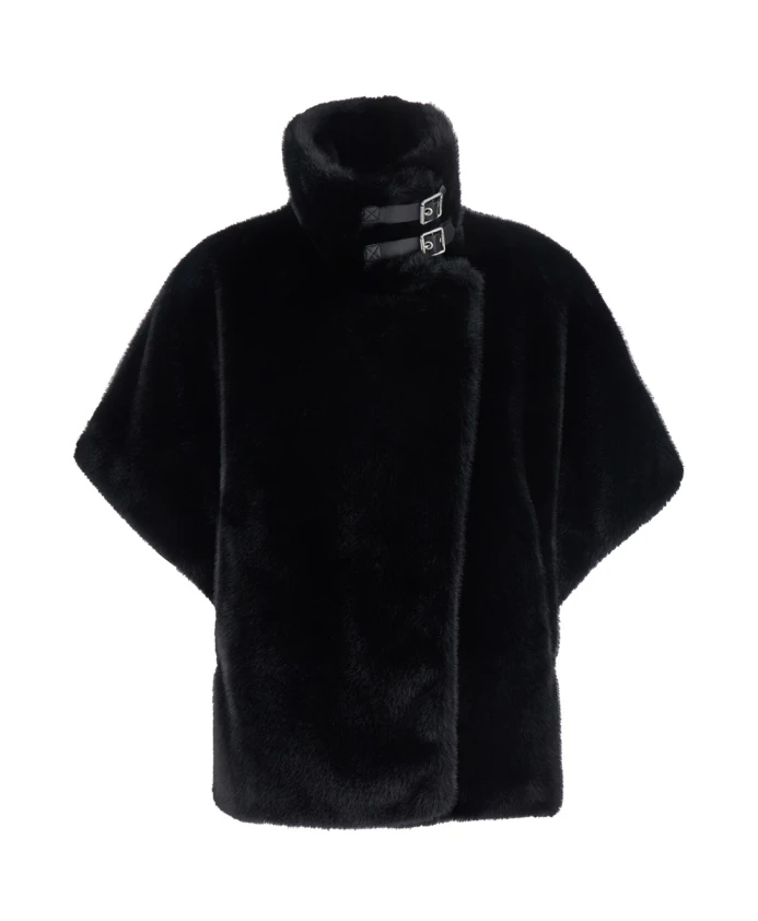 

Черная куртка из искусственного меха Pinko, черный