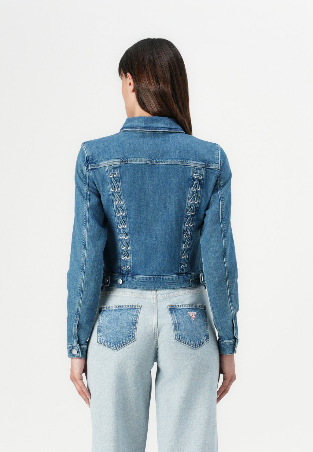

Джинсовая куртка SEXY TRUCKER LACE UP Guess, цвет Lace Up Blue