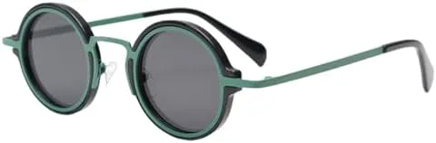 

Поляризованные круглые солнцезащитные очки для женщин, металлические солнцезащитные очки для мужчин, стильные очки с защитой от УФ-излучения UV400 MTZJH, C7