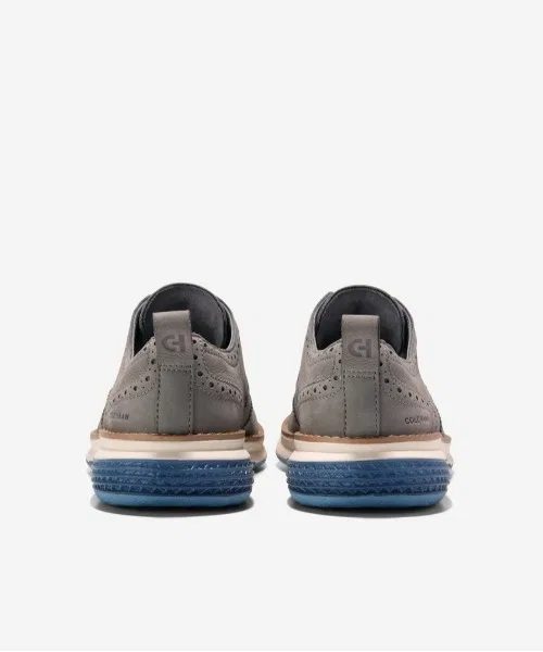 Мужские кожаные оксфорды COLE HAAN OriginalGrand Energy Weave серые — фото 4