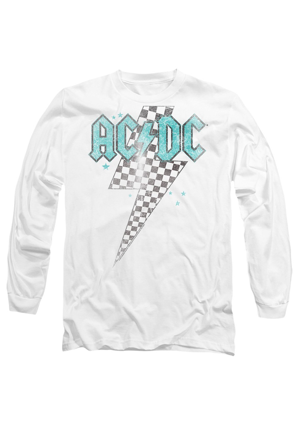 

Топ с длинными рукавами AC/DC SKEWED CHECKERBOARD BOLT Cotton Soul, белый