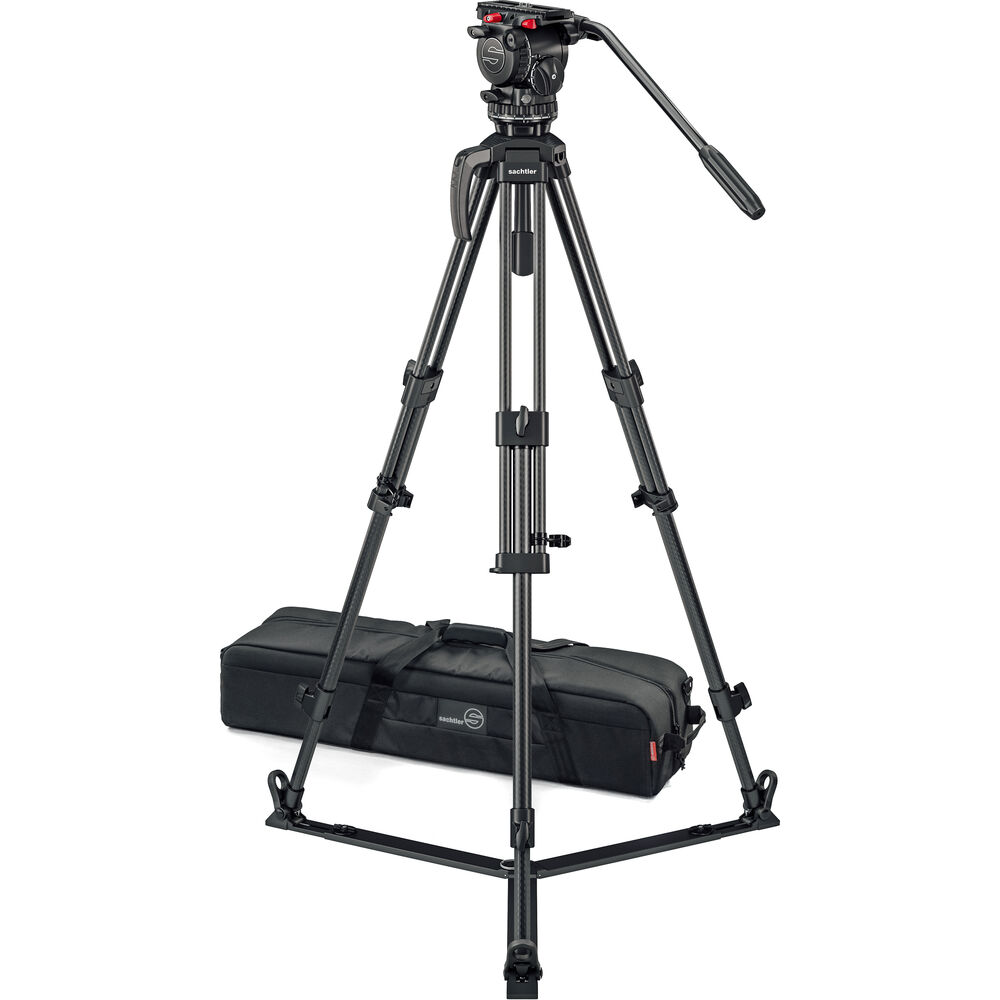 

Штатив Sachtler 75/2 Mark II из углеродного волокна с жидкостной головкой FSB 8 MK II и наземной распоркой