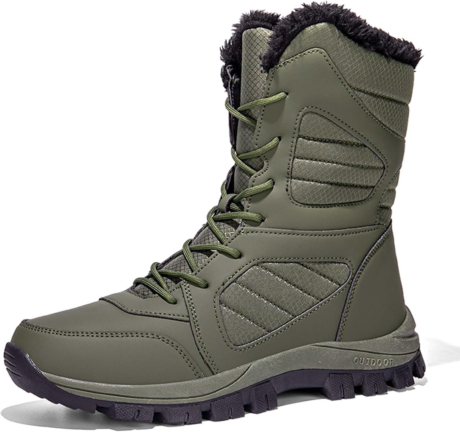 

Мужские и женские модные зимние сапоги снегоходы, водонепроницаемые, теплые, для зимних походов, бездорожья, охоты, кемпинга, снаряжение, боевые военные сапоги, для активного отдыха и тактические обувь Generic, зеленый