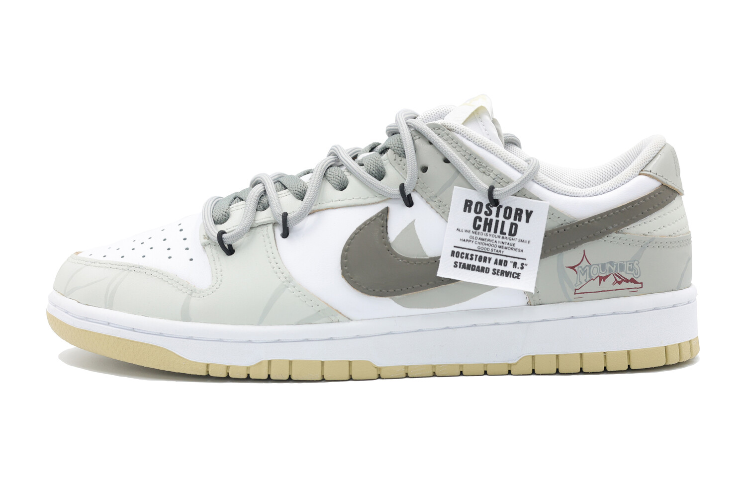 

Кроссовки Nike Dunk Skateboarding Shoes Men Low-top White, светло-серый