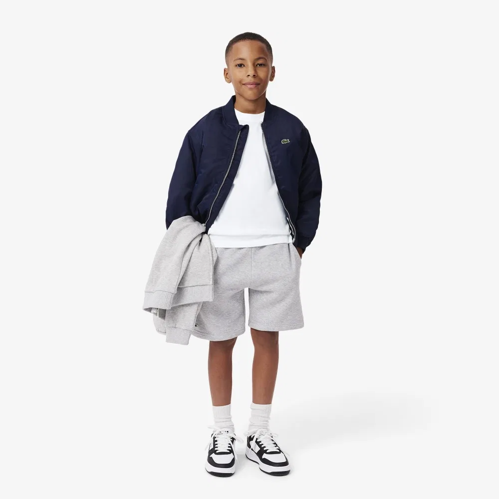 Детская базовая футболка с коротким рукавом белая от Lacoste — фото 4