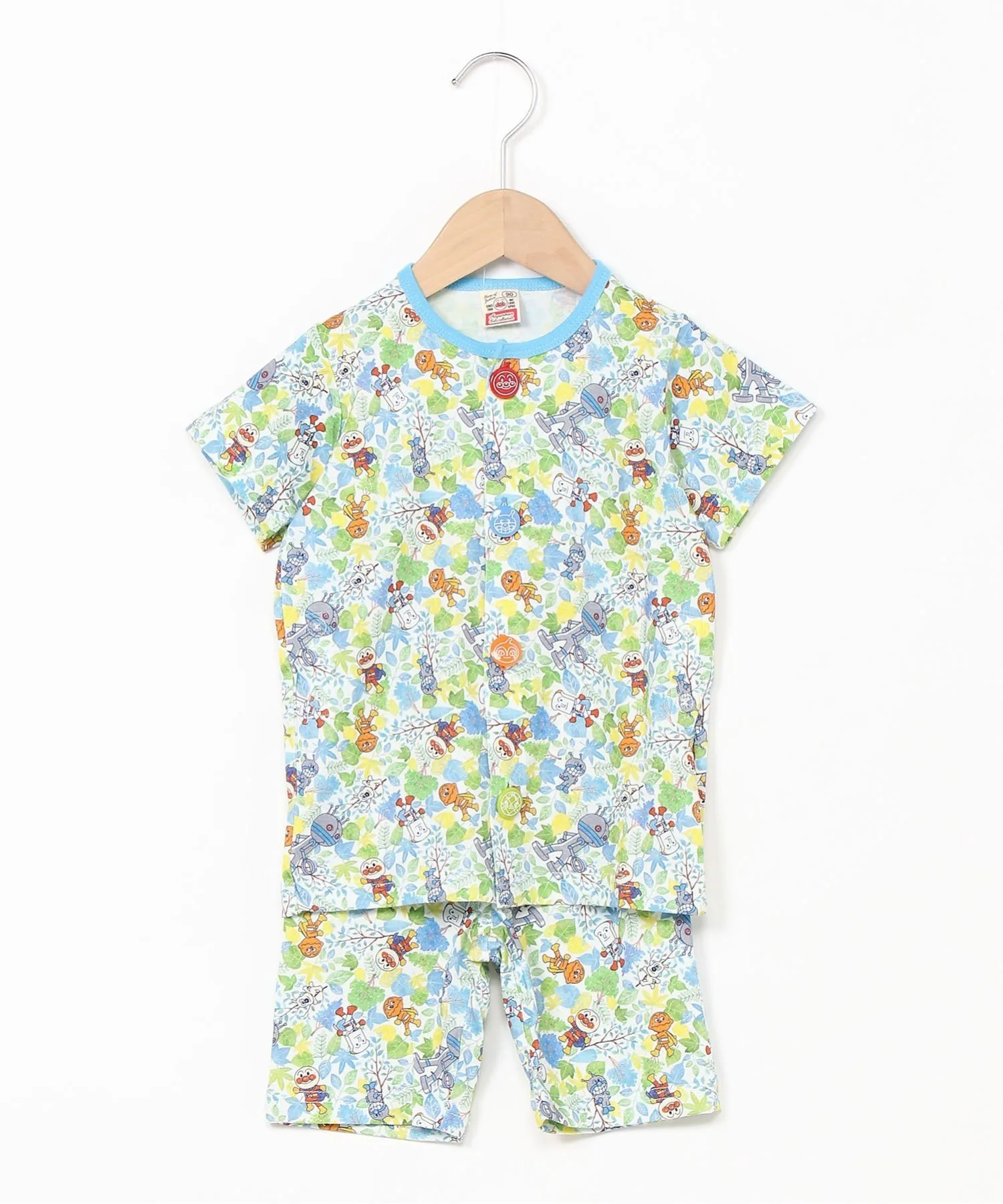 Детская коллекция ANPANMAN / (K) Пижама с коротким рукавом и принтом Anpanman Kids Collection, green — фото 2
