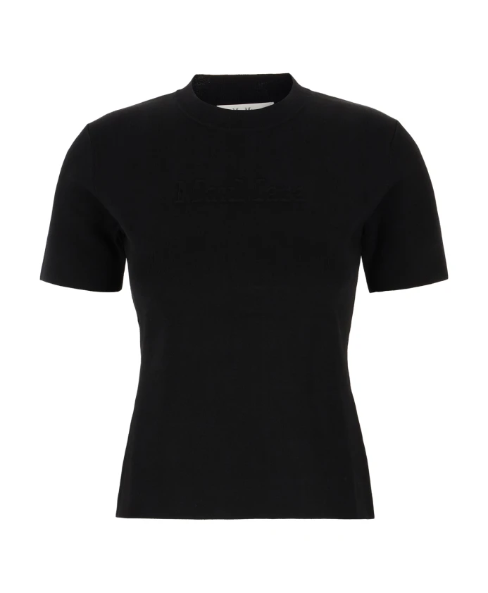 

Повседневная хлопковая футболка для женщин Max Mara, черный