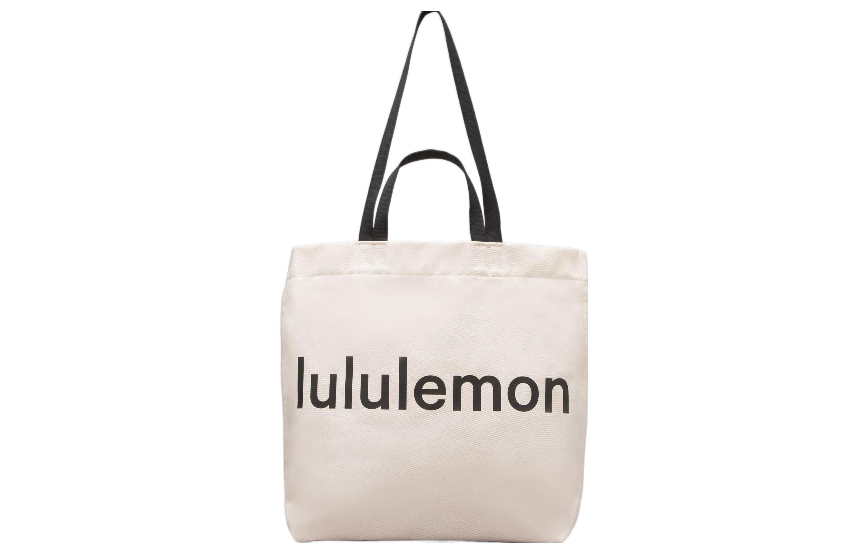 

Lululemon Холщовая сумка через плечо унисекс бело-черная