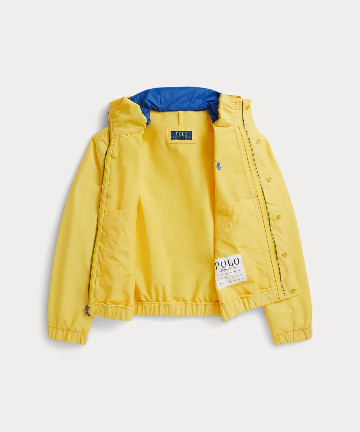 Куртка с капюшоном из смесового хлопка Ralph Lauren с вышивкой пони, жёлтая — фото 3