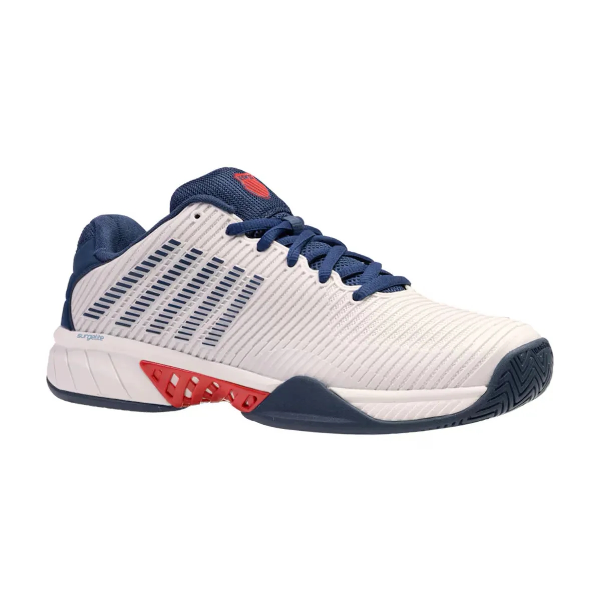 Hypercourt Express 2 K·Швейцарские мужские теннисные и падель-туфли K-Swiss, белый/красный — фото 3