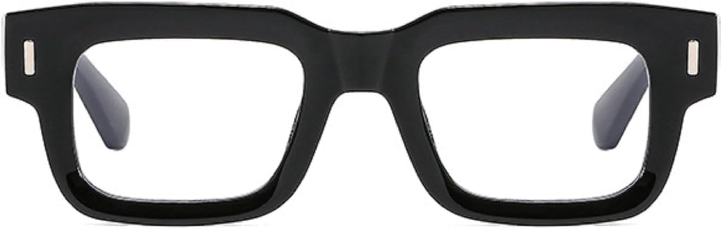 

Квадратные солнцезащитные очки для женщин в винтажном стиле с заклепками, модные солнцезащитные очки с прозрачными линзами с градиентом цвета океана, солнцезащитные очки UV400 для мужчин в стиле панк mincl, Black&clear