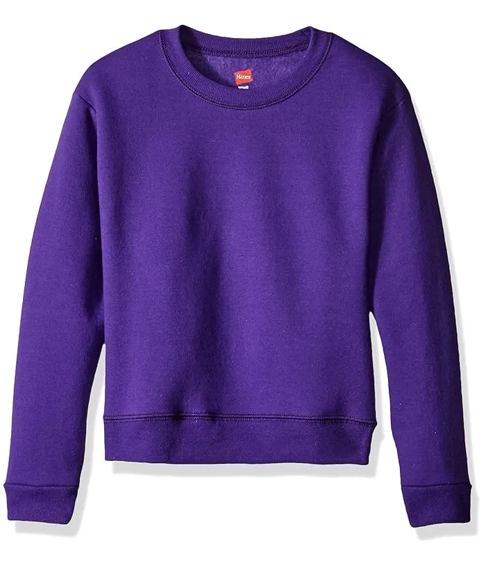 Толстовка флисовая EcoSmart Girls' Big EcoSmart Graphic Sweatshirt Hanes, Black