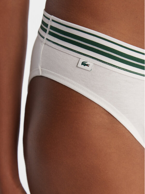 Трусы женские Lacoste 8F1333, классические, белые — фото 3